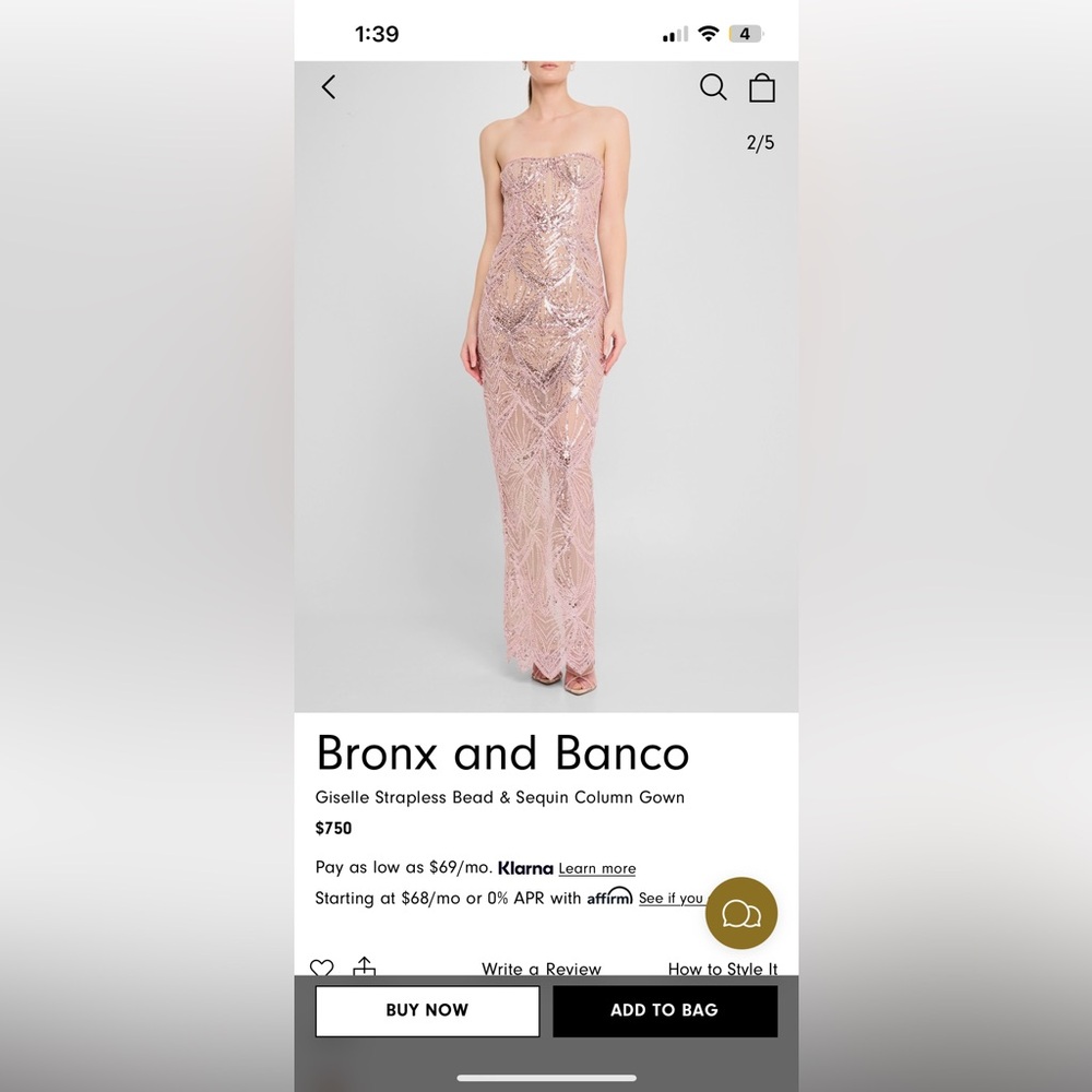 Bronx and Banco Giselle Pink Sequin Dress